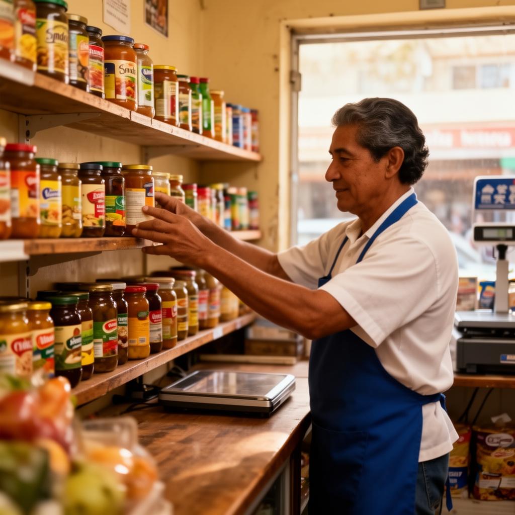 Empresario protegiendo su negocio